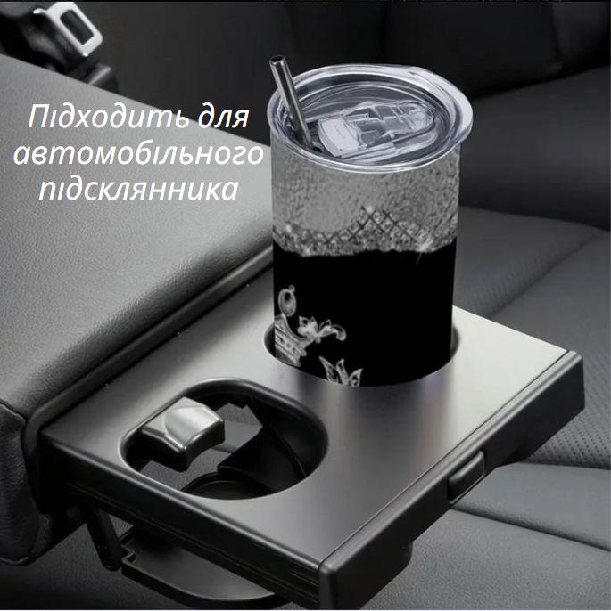 Термочашка з нержавіючої сталі Queen з 3D-рисунком/трубочкою/герметичною кришкою 600 мл Чорний/Сріблястий (2663086169) - фото 7 Термочашка з нержавіючої сталі Queen з 3D-рисунком/трубочкою/герметичною кришкою 600 мл Чорний/Сріблястий (2663086169) - фото 7