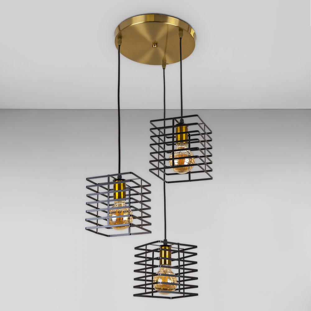 Люстра подвесная Light House LS-18590F-3 BRZ/BK 300 Бронзовый/Черный