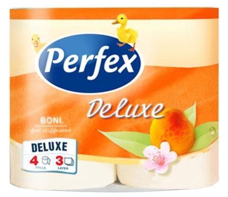 Туалетний папір Perfex Deluxe Персик 3-шаровий 4 шт. (2477789499)