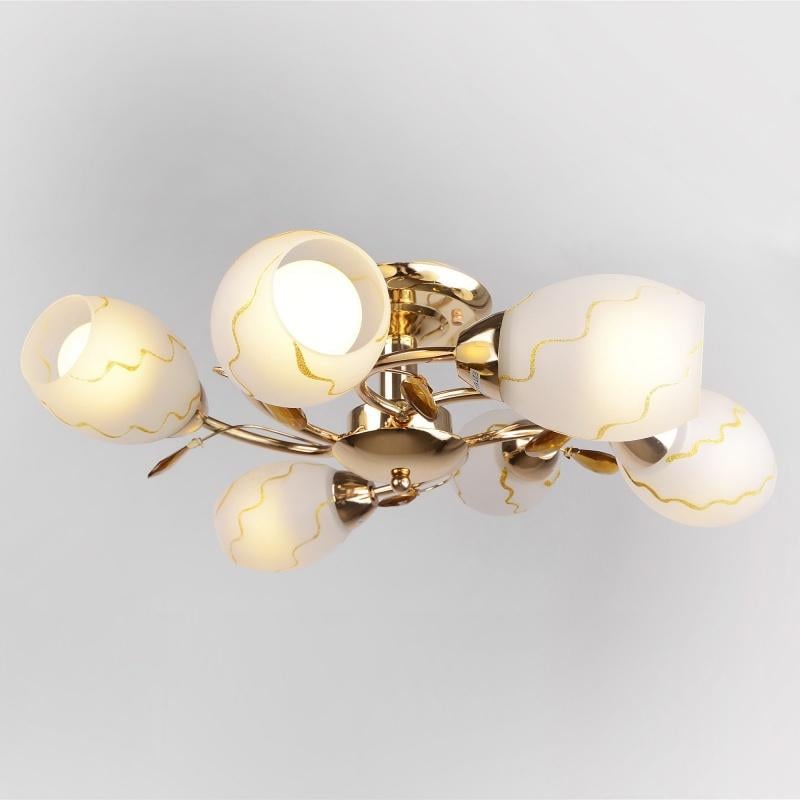 Люстра потолочная Brille LK-459S/6 E27 G на 6 плафонов