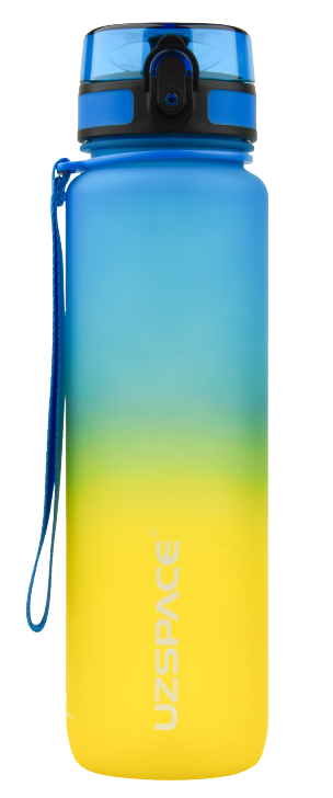 Бутылка для воды UZspace Frosted Gradient 3038 1000 мл Желто-голубой Бутылка для воды UZspace Frosted Gradient 3038 1000 мл Желто-голубой