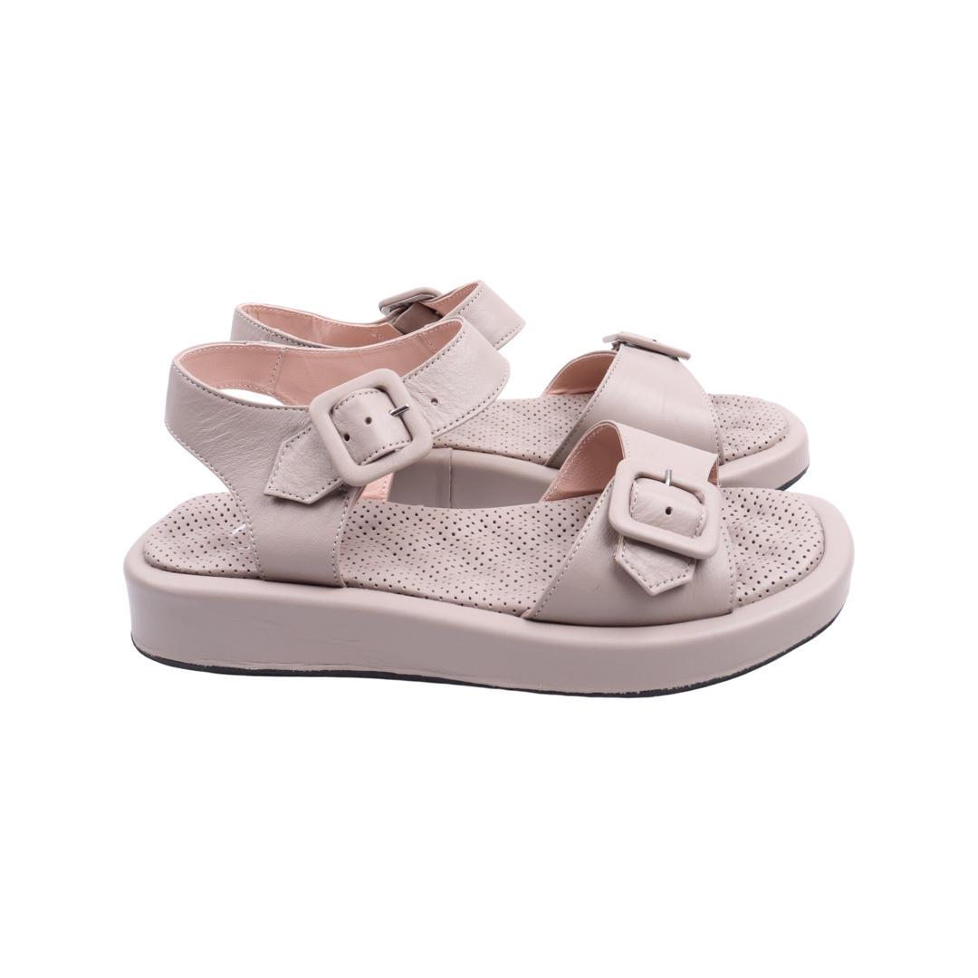 Босоножки женские Aquamarin из кожи р. 37 Капучиновый (2099-22LBC)