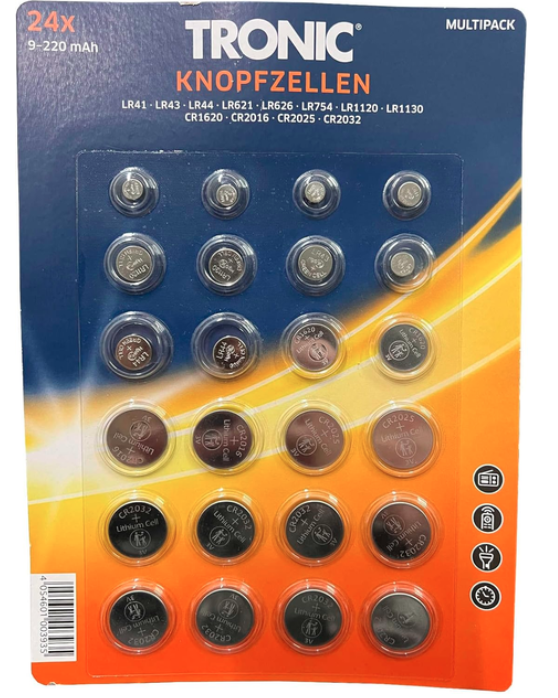 Батарейки Tronic таблетки 24 шт. (2633751571)