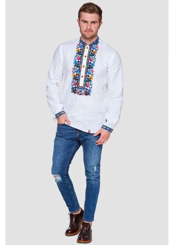 Вышиванка мужская р. 52 Белый (497) - фото 4 Вышиванка мужская р. 52 Белый (497) - фото 4