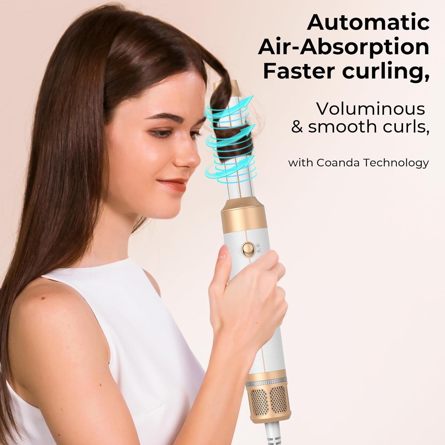 Фен-щетка стайлер Ukliss Air Styler 7в1 с диффузором для сушки/завивки волос - фото 2