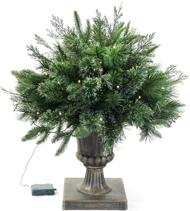 Новогодний Led-декор из искусственной хвои в вазоне 50 см 200 веток (BD-840-120)