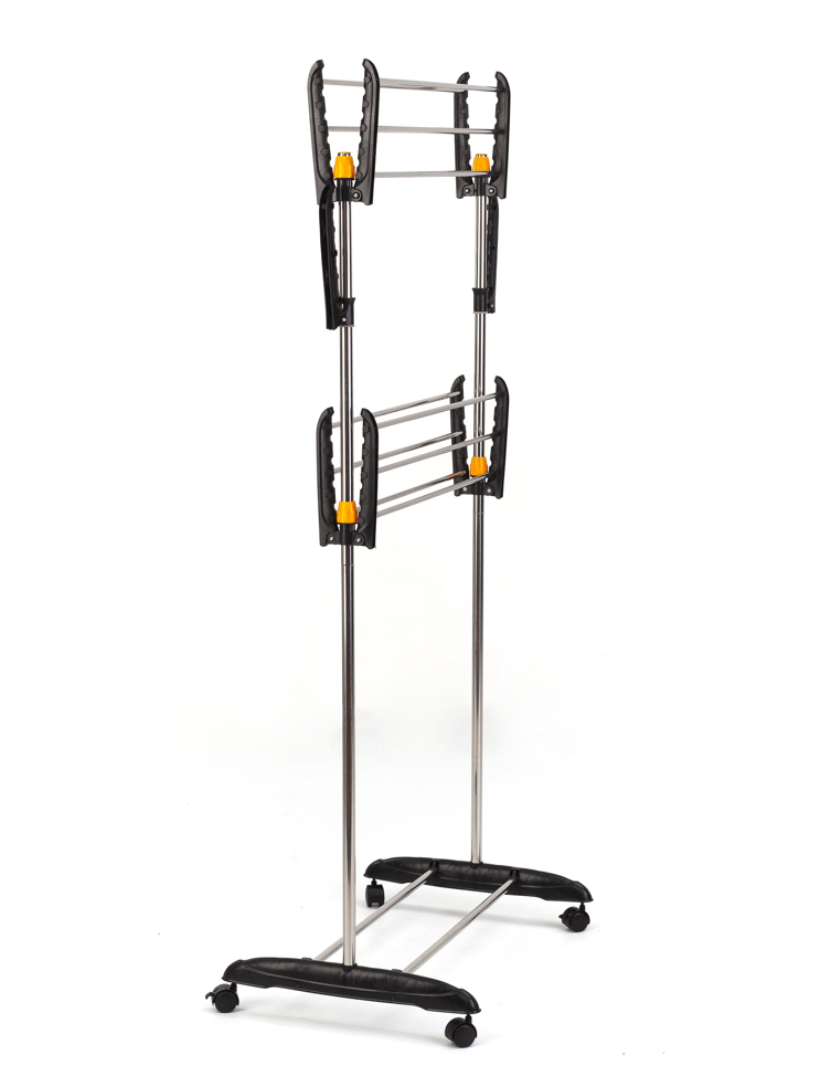 Сушилка для белья складная вертикальная Stenson TD01229 116x50x145 см Серебристый - фото 5 Сушилка для белья складная вертикальная Stenson TD01229 116x50x145 см Серебристый - фото 5