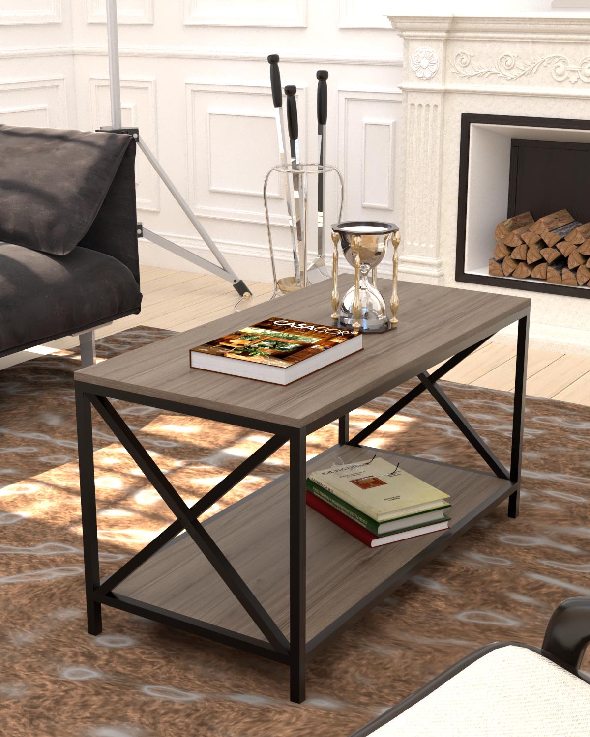 Журнальный столик EcoLoft Кроссвейл DSP-1496-4 в стиле лофт Монтеверде (36291647)