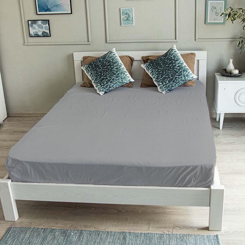 Простирадло на гумці Вілюта ранфорс 90x200+25 Сірий (2000021265) - фото 1