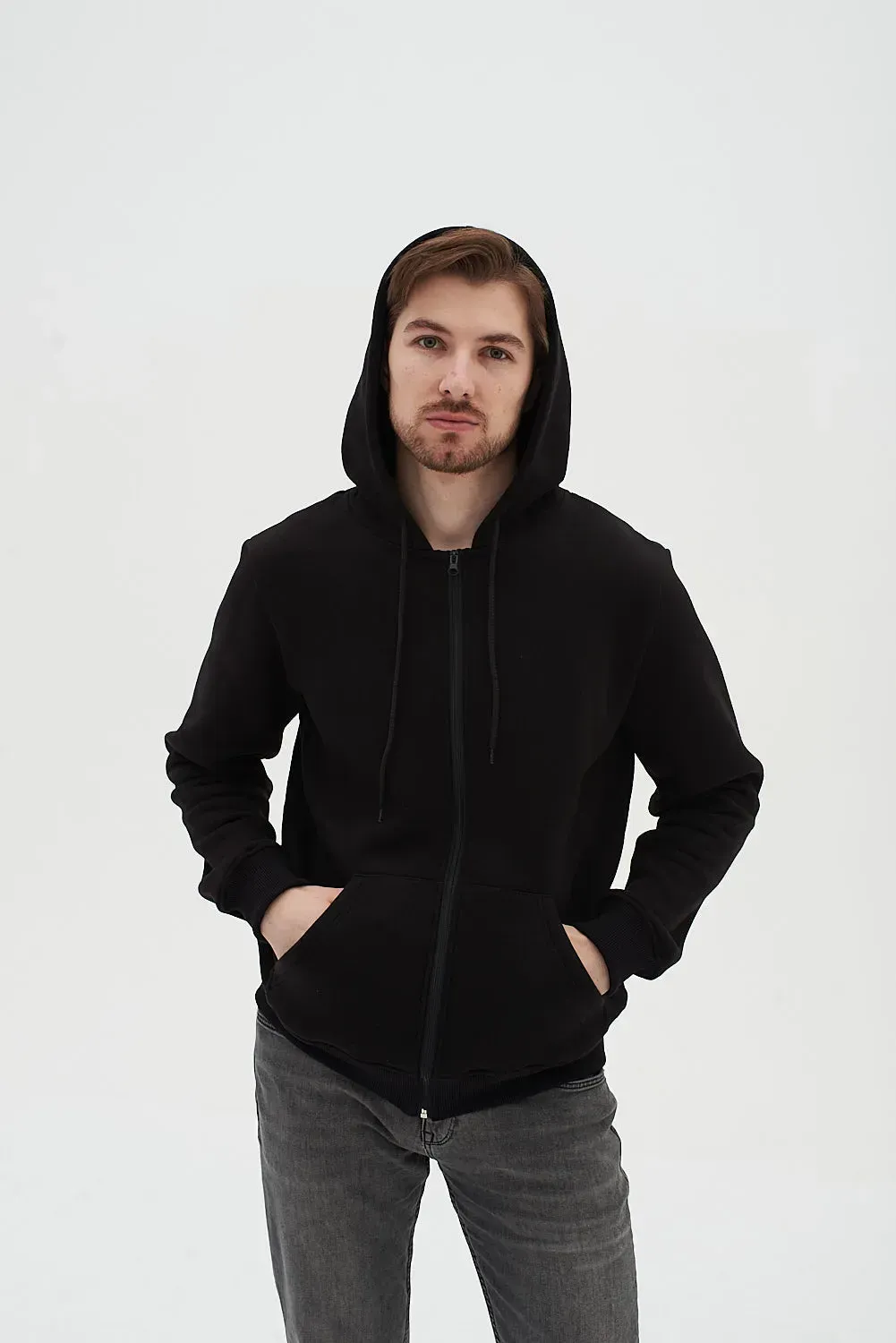 Худі на замку утеплене RAY BASIC U0405L UNISEX XS Чорний
