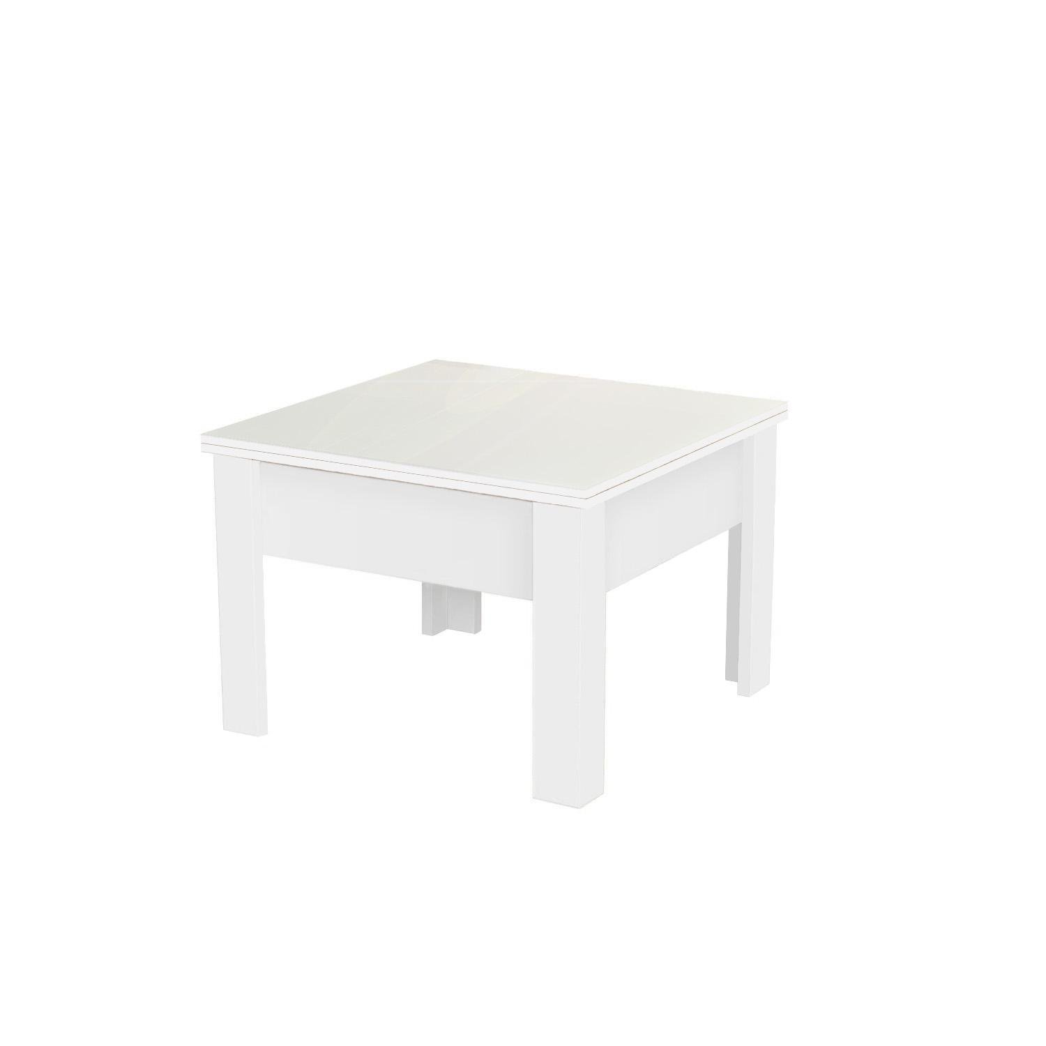 Стол-трансформер Art In Head Comfo Glass 700x574x700 мм Белый бриллиант/Белый (520010416)