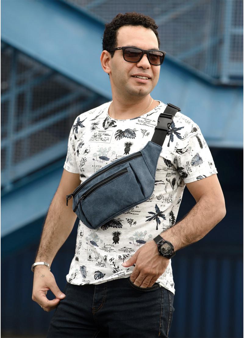 Сумка на пояс Sambag Tirso LCH Синий джинс (11028)