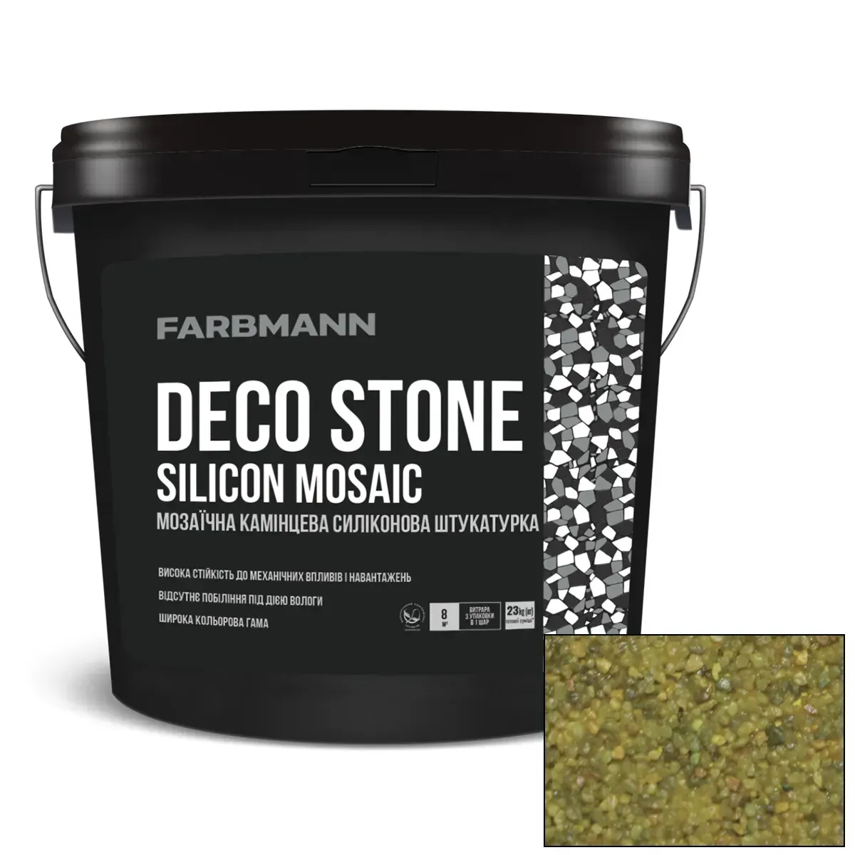 Штукатурка мозаичная силиконовая Farbmann DECO STONE SILICON MOSAIC QT2 23 кг (2761545222)