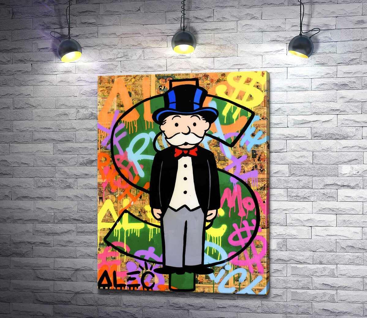 Картина ArtPoster Богатый дядя Пеннибергс (Rich Uncle Pennybags) – Алек Монополи (Alec Monopoly) 74x100 см Модуль №1 (000311)