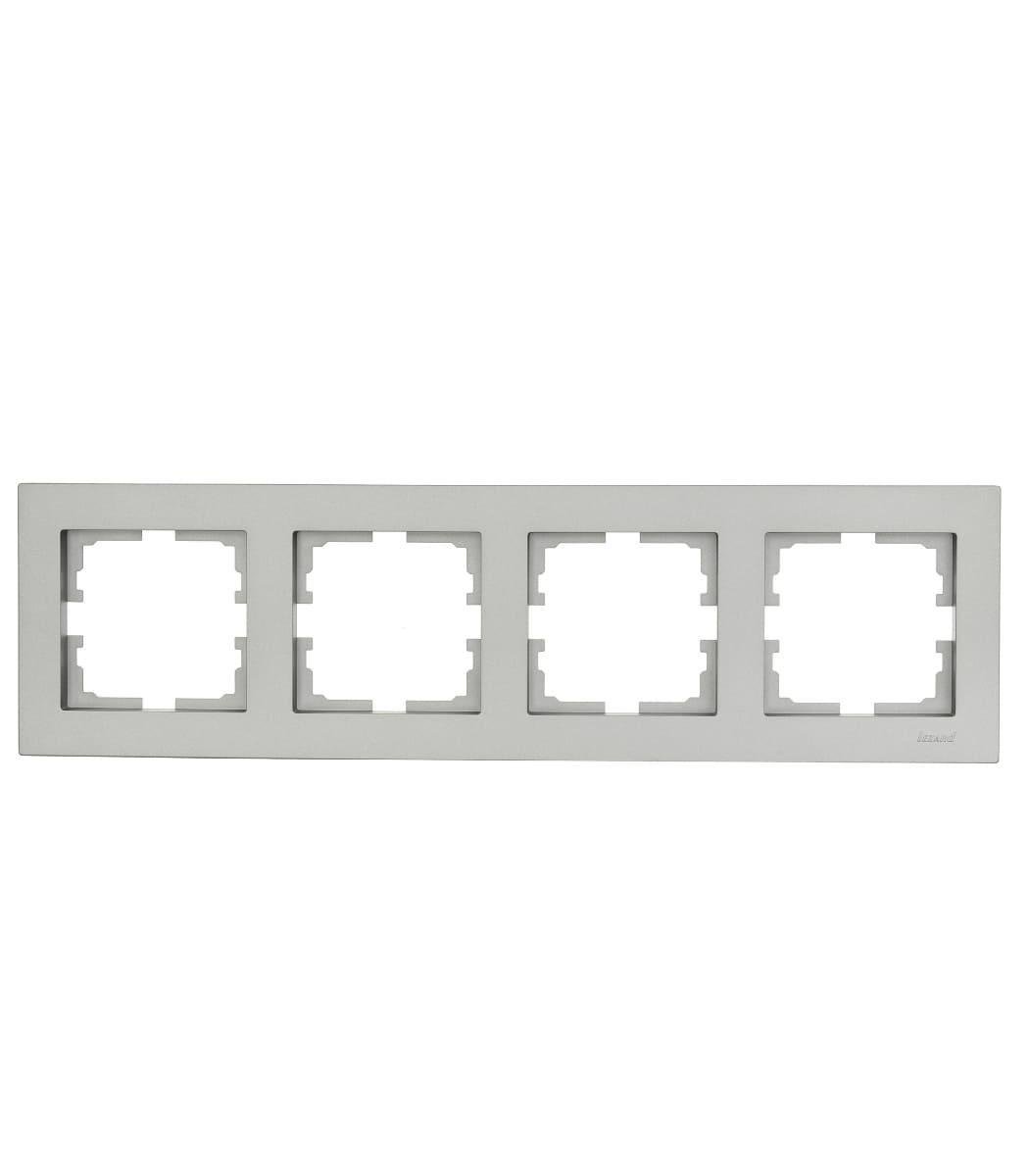 Рамка чотиримісна горизонтальна Lezard Vesna Сірий 00000023083)