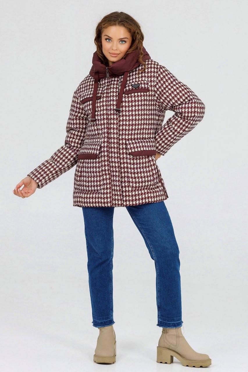 Куртка оверсайз р. 46 Гранатовый (828w\46)