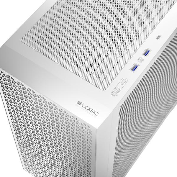 Корпус для компьютера LogicConcept DART PRO Midi-Tower ATX Mesh 4x120 мм White (AT-DART-PRO-0000-20) - фото 4