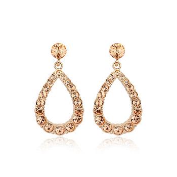 Серьги с кристаллами Сваровски Showfay 1684748 Янтарный/Медовый