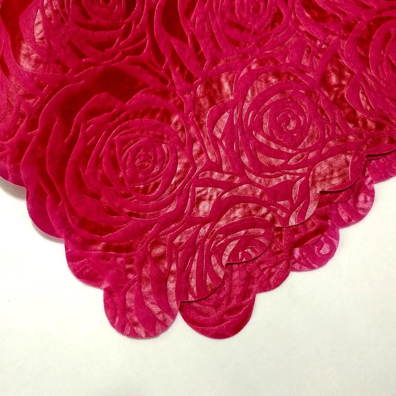 Набор ковриков на полки в холодильник 4 шт. Малиновый (baccf1fd) - фото 3