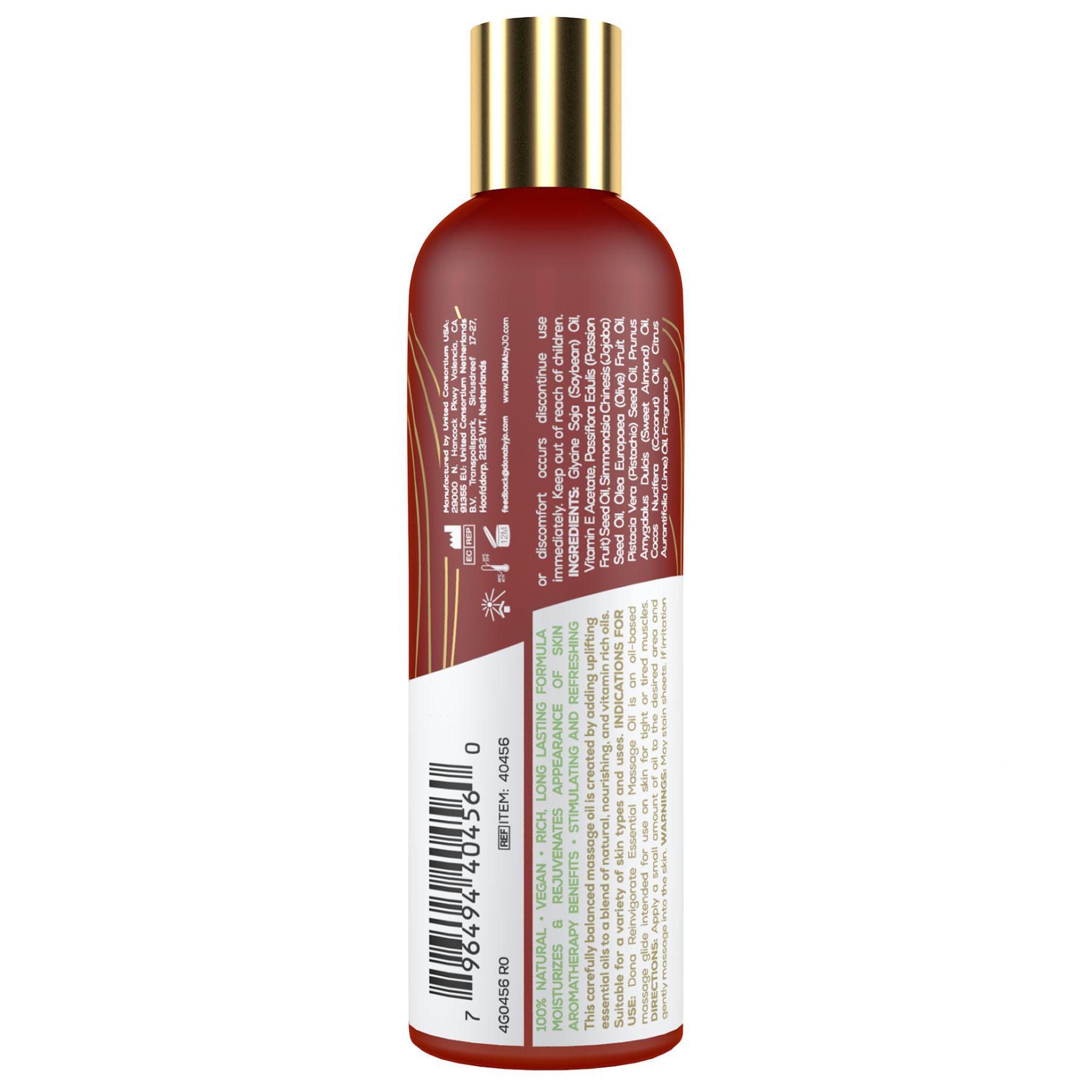 ᐉ Масло натуральное массажное DONA Reinvigorate-Coconut&Lime с эфирными ...