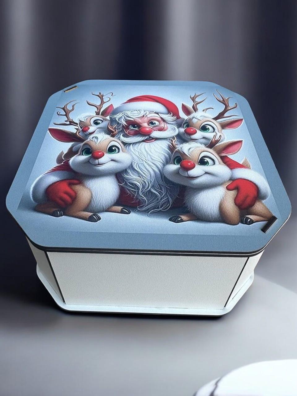 Подарочная коробка квадратная №13 ХДФ 29x29x10 см (2430628226)