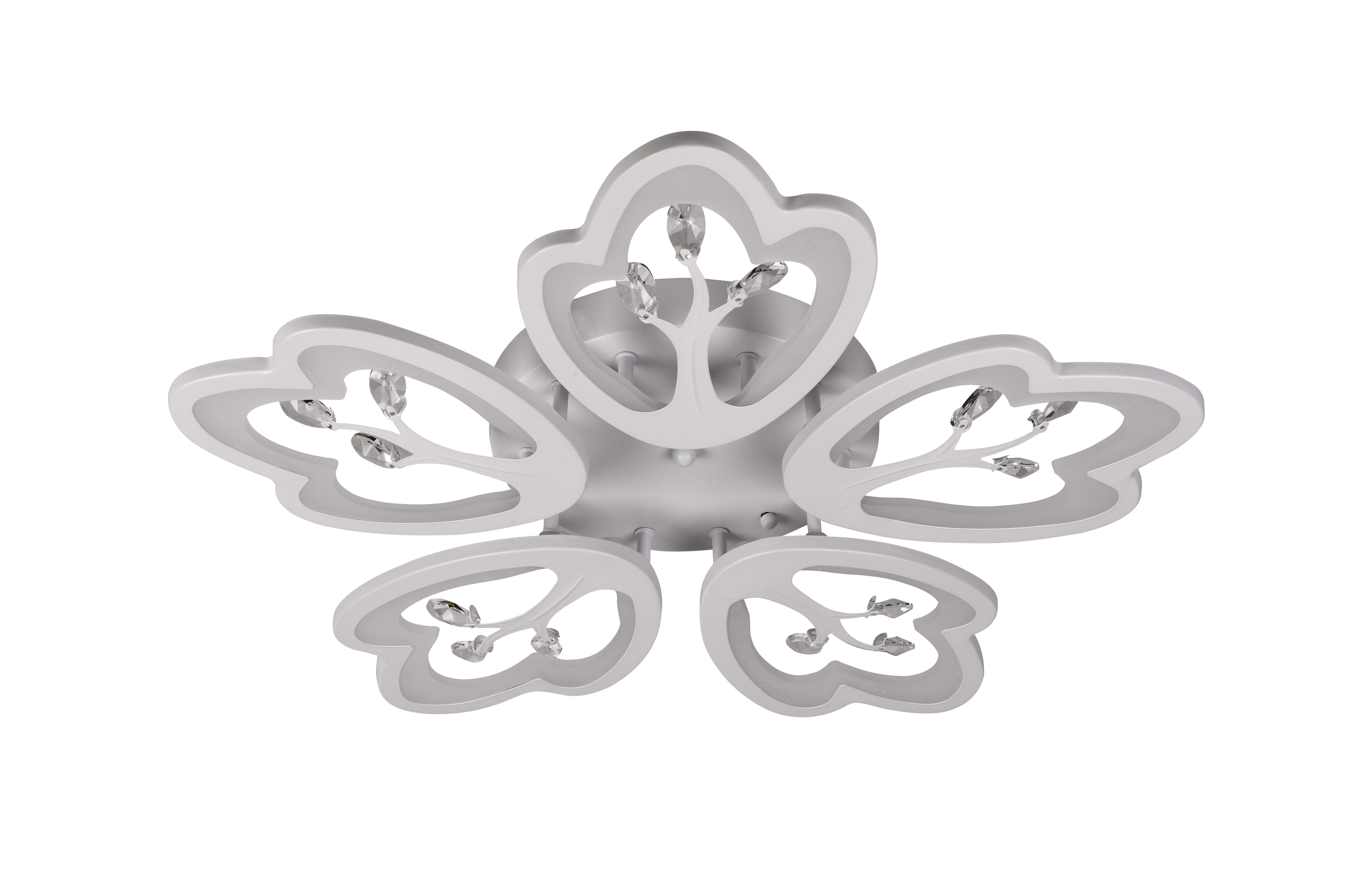 Люстра светодиодная Sirius 6169-5 WT 68W акриловая