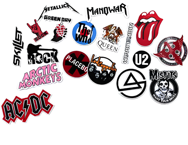 Набор наклеек Музыка Легенды Рока для гаджета/телефона 20 шт. (10062)