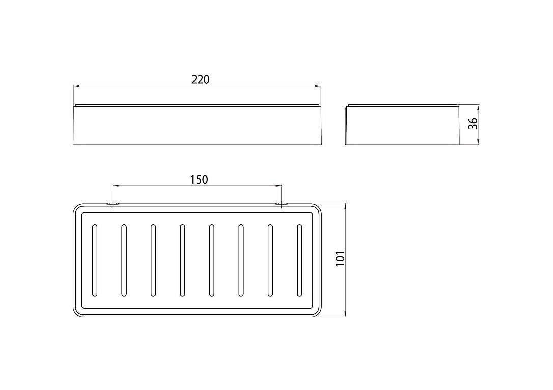 Полка настенная металлическая Emco Loft 054500102 Хром (199902) - фото 3