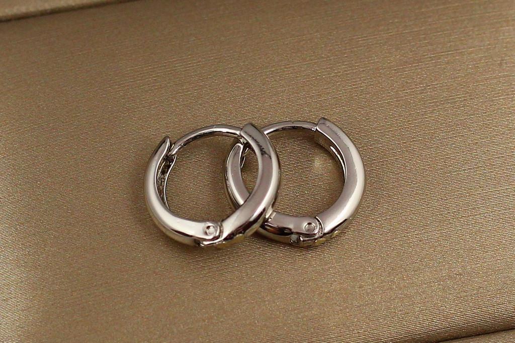 Серьги Xuping Jewelry кольца с округлыми краями 3 см Серебристый (2589307426)