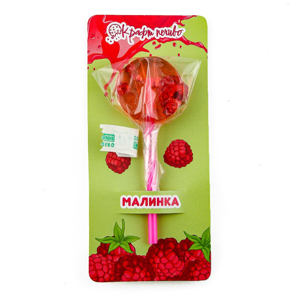 Леденец на палочке Крафт Печиво Малина с сахаром