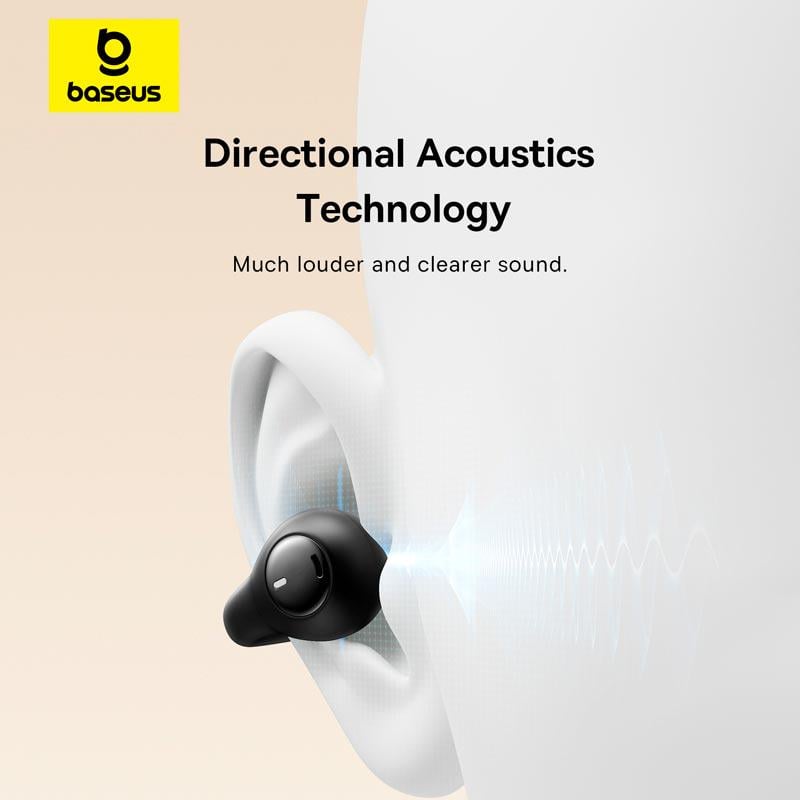 Навушники бездротові BASEUS Bass 15 Clip Open-Ear True Wireless з кейсом Чорний (A00079500113-00) - фото 8 Навушники бездротові BASEUS Bass 15 Clip Open-Ear True Wireless з кейсом Чорний (A00079500113-00) - фото 8