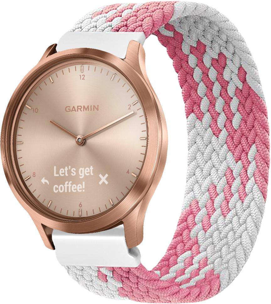Ремешок Solo Loop Multi для Garmin Vivomove HR (145 мм) Pink/White (26278-52)