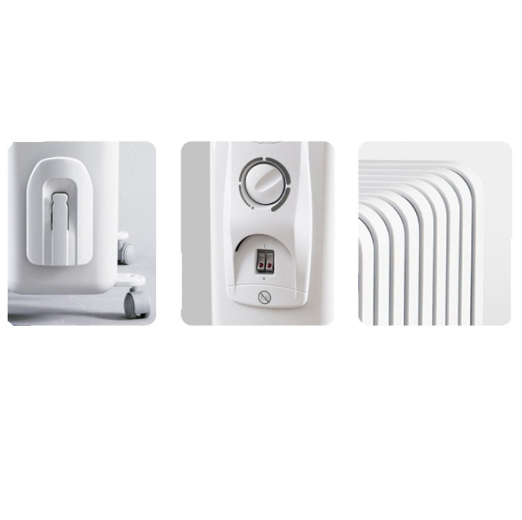 Обогреватель для дома масляный электрический напольный TESY 301761 2000 Вт Белый (301761) - фото 5