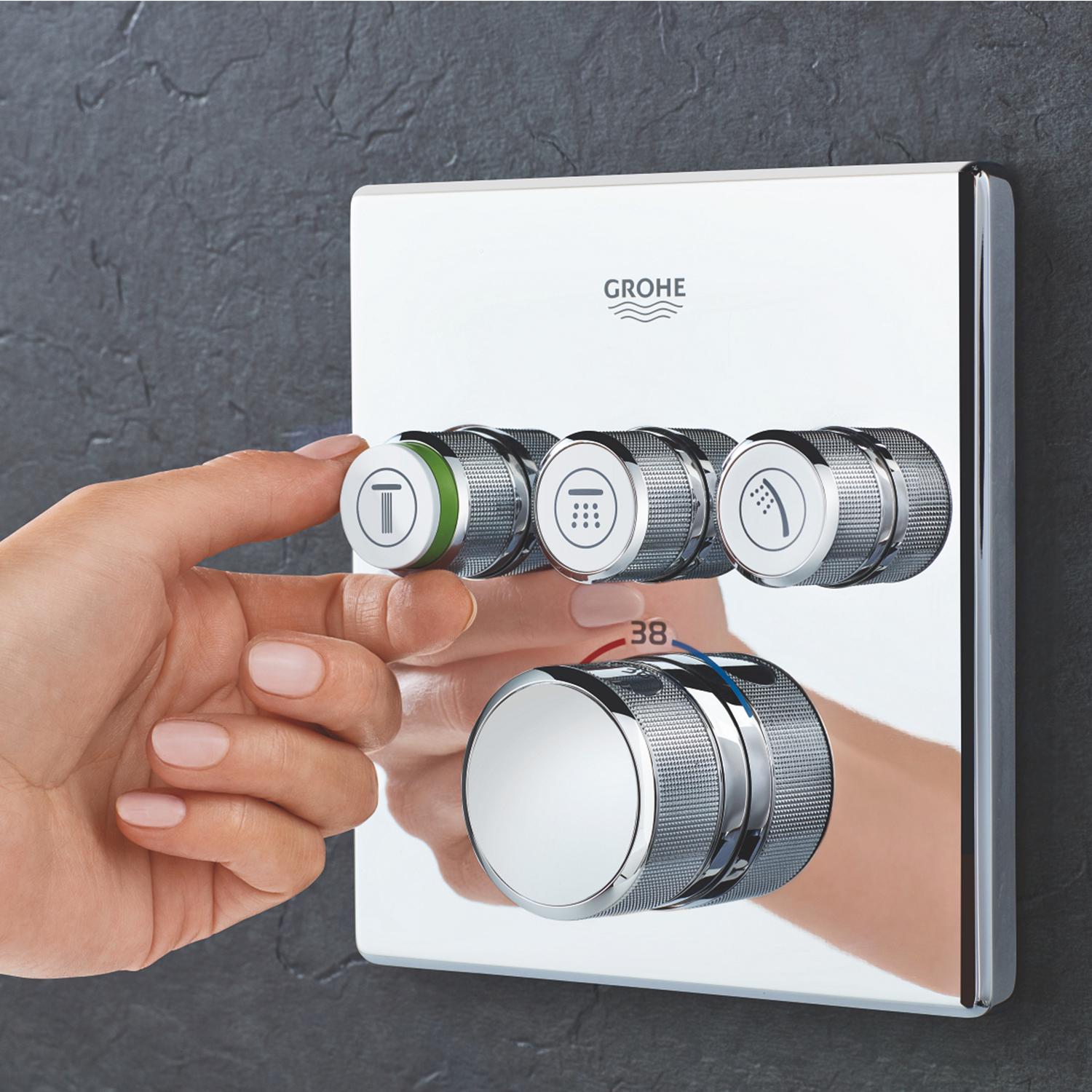 Душевая система скрытого типа Grohe QuickFix SmartControl UA202801C3 CV030614 Хром (159280) - фото 8