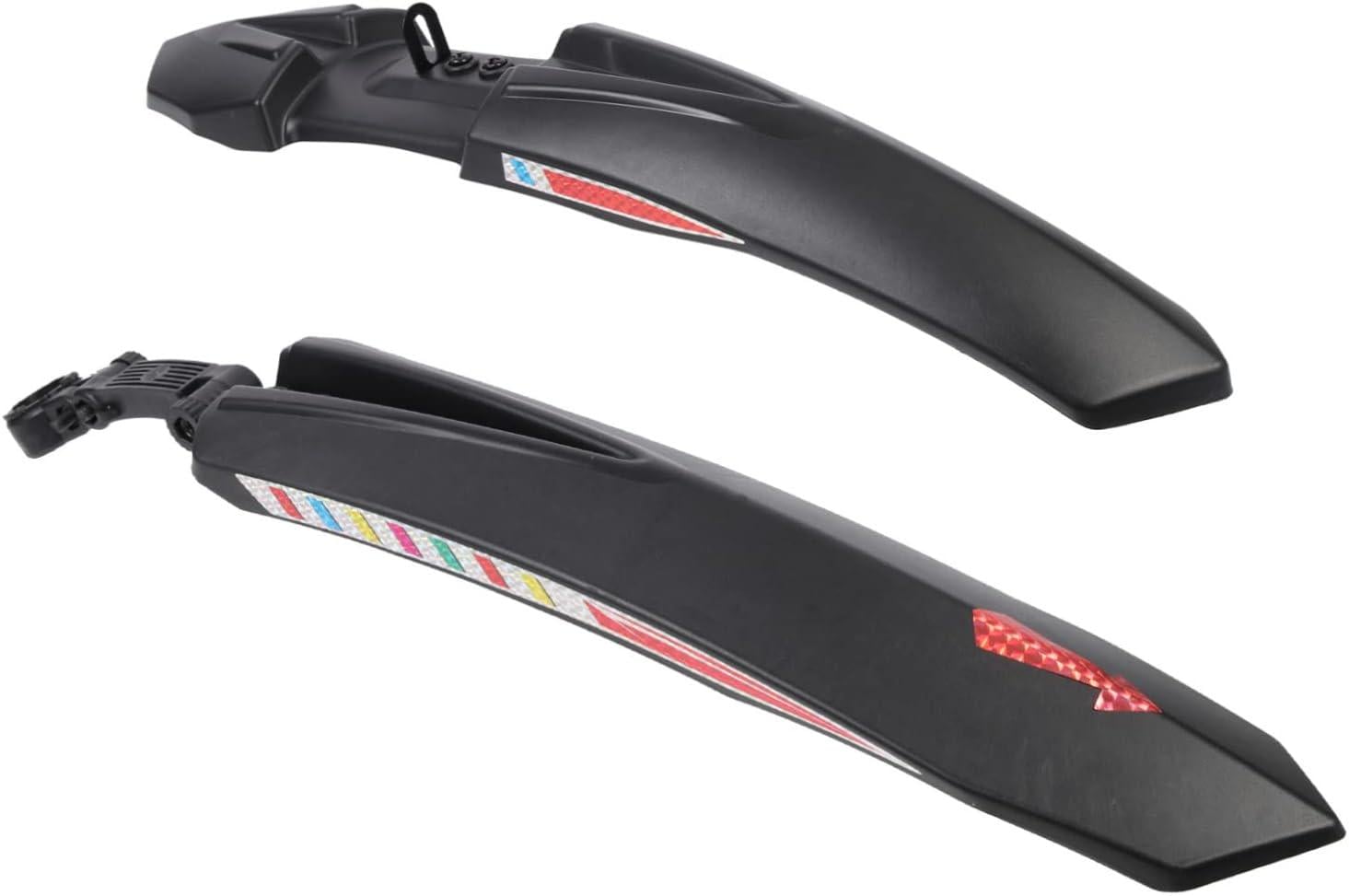 Комплект велосипедных крыльев со светоотражающими наклейками 24-26" Черный (14648963)