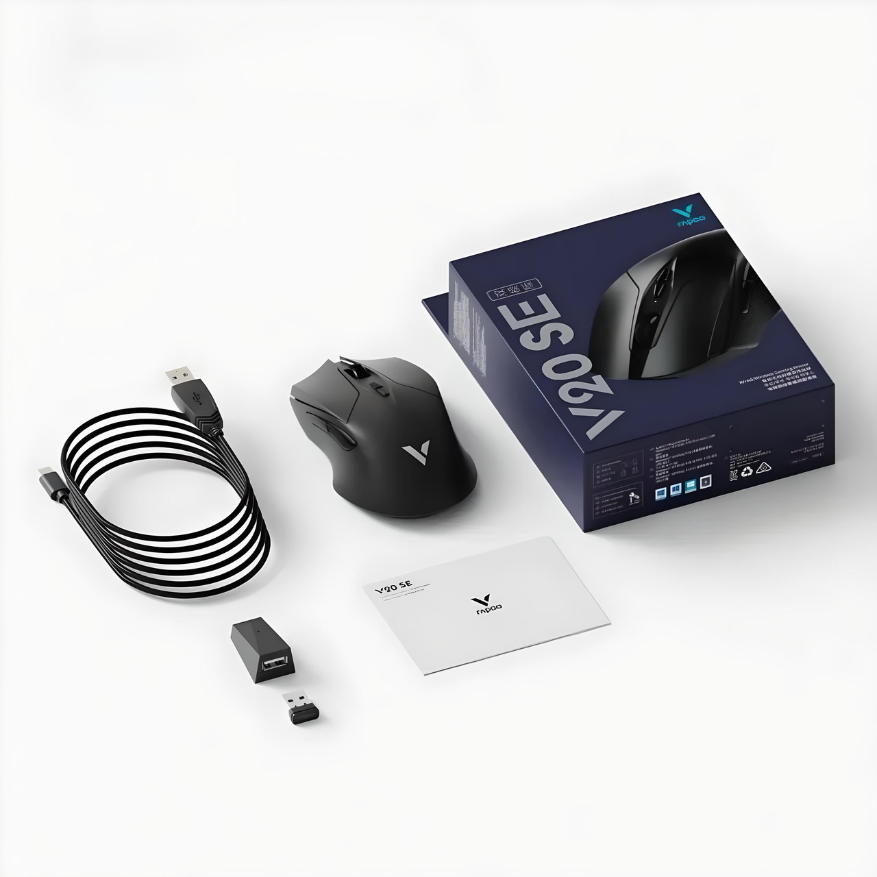 Мышь игровая RAPOO V20 SE с комбинированным подключением/аккумулятором 12000 DPI Черный (2584064278) - фото 9