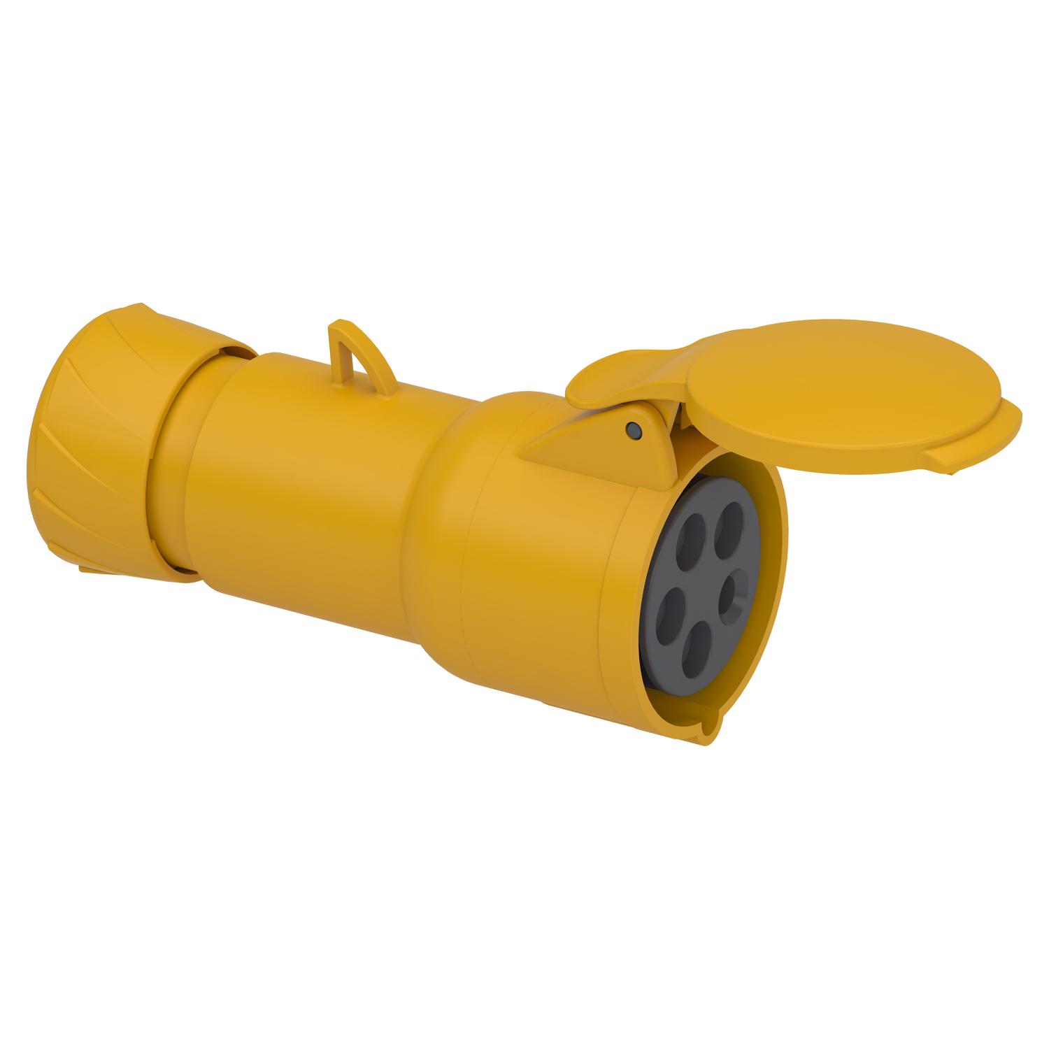 Силовая розетка Schneider Electric PratiKa 3P+N+E 16А 130 В переносная IP44 Желтый (PKY16M415) Силовая розетка Schneider Electric PratiKa 3P+N+E 16А 130 В переносная IP44 Желтый (PKY16M415)