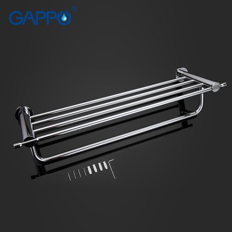 Полка с держателем для полотенец Gappo G1824 580 мм Хром - фото 5 Полка с держателем для полотенец Gappo G1824 580 мм Хром - фото 5