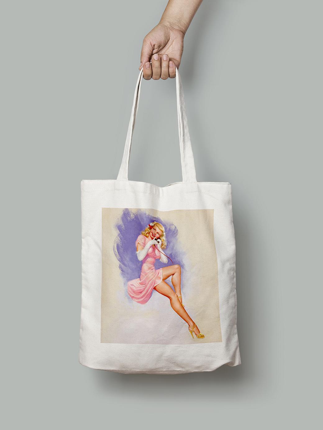 Эко-сумка Блондинка в кино по телефону. Эрл Макферсон шопер (pin_up0012010_Bag)