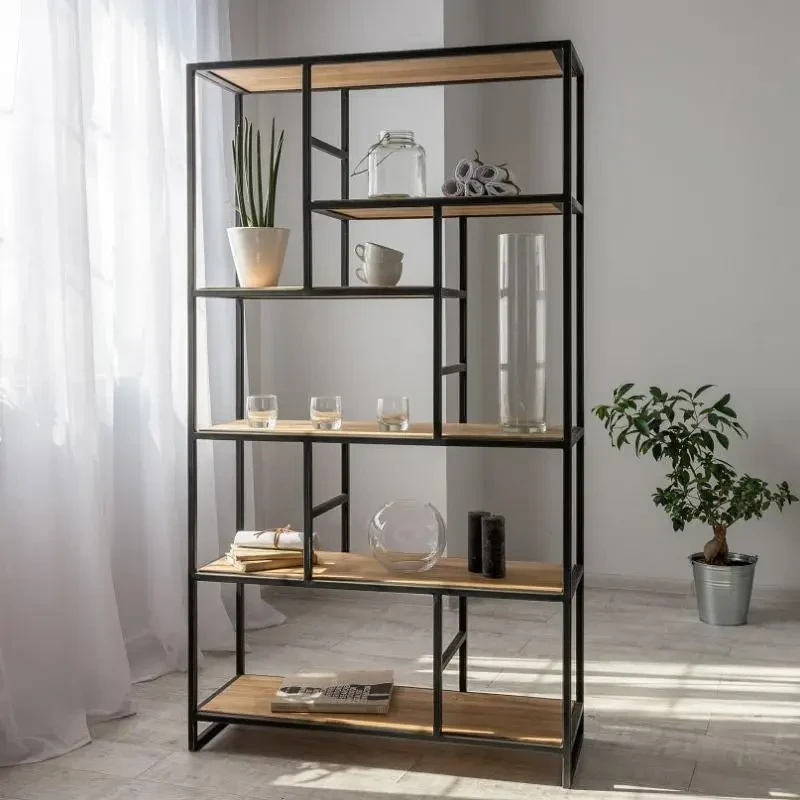 Стеллаж Loft NS-1733 с полками для работы и кабинет Черный (3075774075)