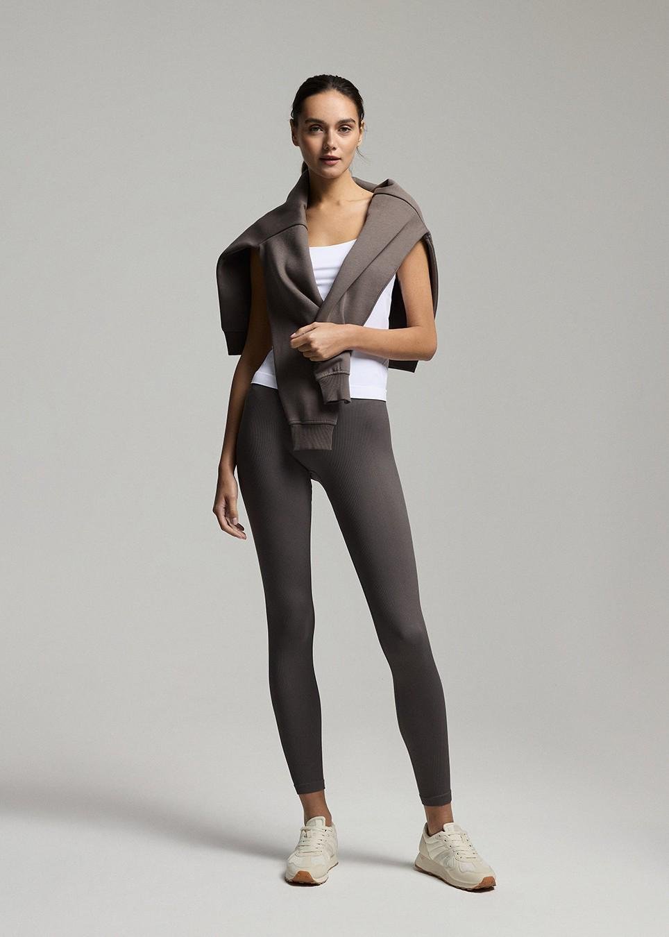 Легінси жіночі Diverse MRUMME в рубчик XS Світло-коричневий (5905384087409)