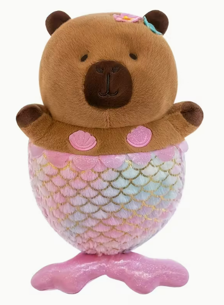 Мягкая игрушка плюшевая детская Капибара русалка 30 см (2784057766)