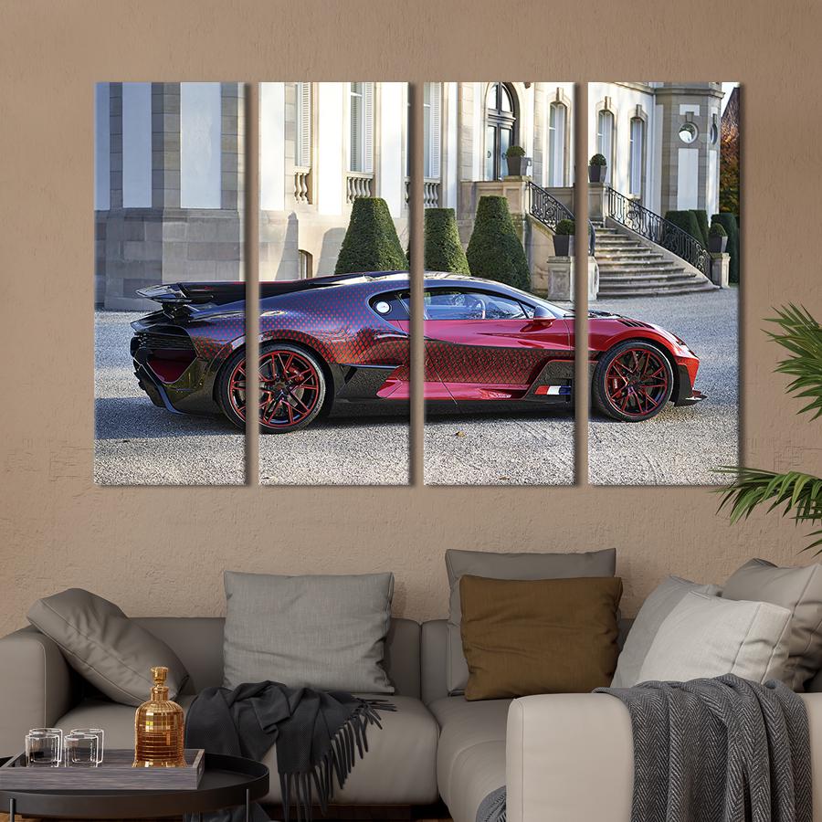 Картина на холсте Французский гиперкар Bugatti Divo Lady Bug 149x93 см (1306-41)