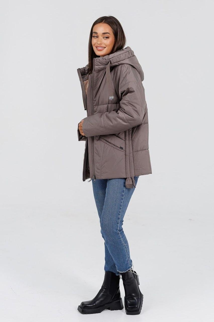 Куртка жіноча 236b на флісі р. 56 Кавовий - фото 4