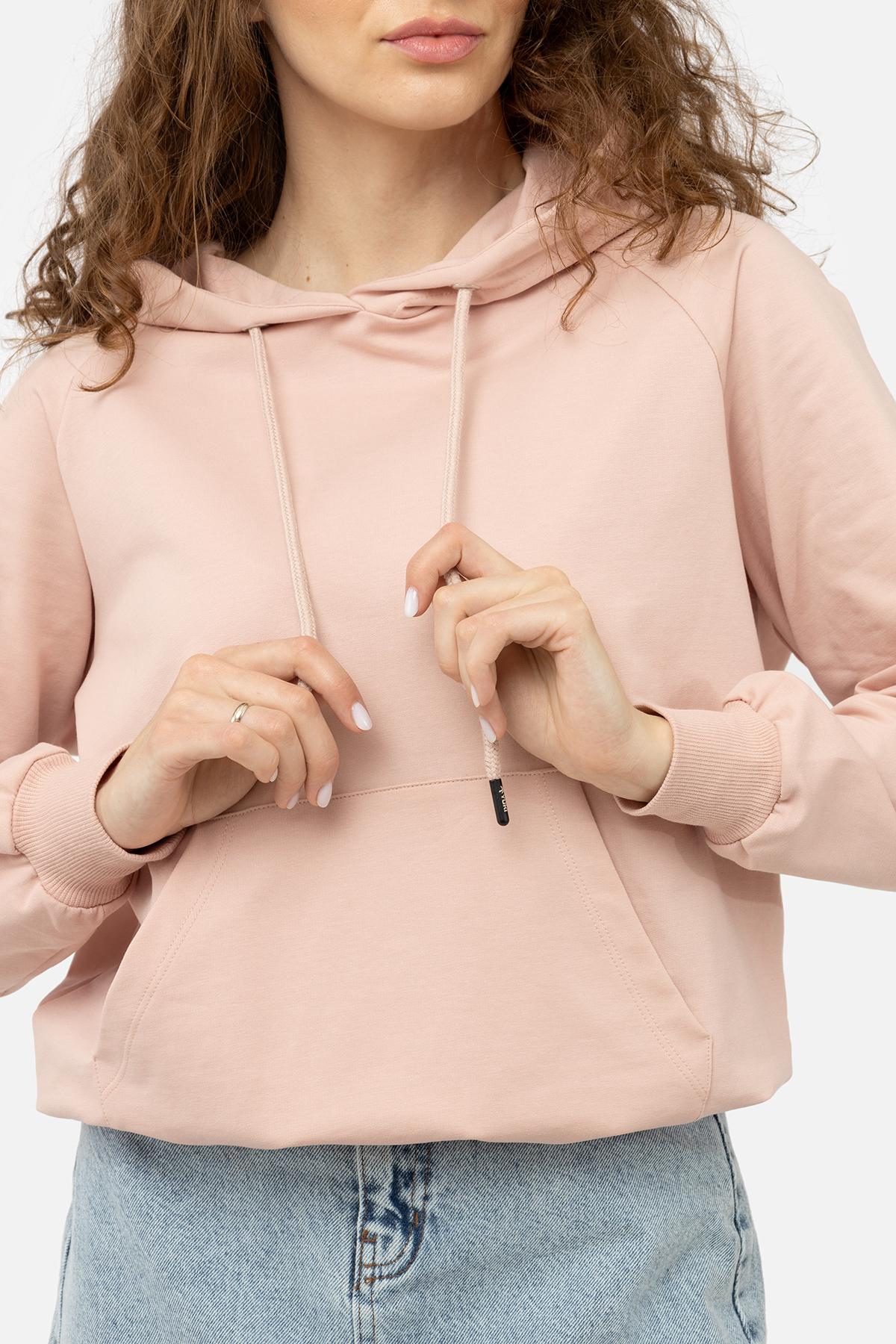 Худи женское ЦБ-00239085 р. 52 Розовый (SKT000957847) - фото 3 Худи женское ЦБ-00239085 р. 52 Розовый (SKT000957847) - фото 3