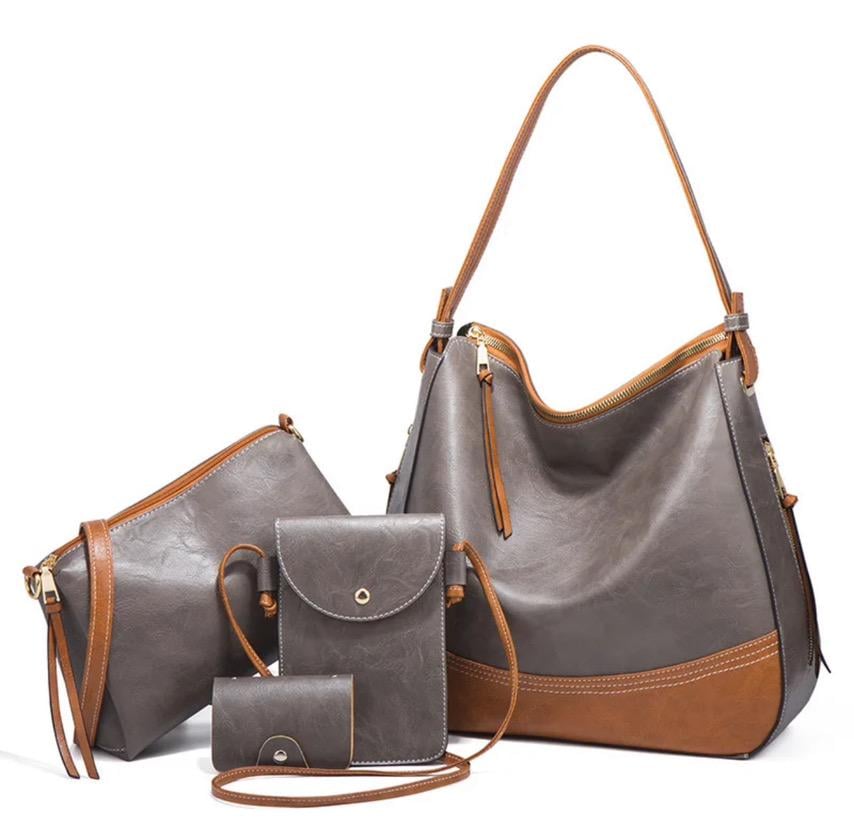 Набор женских сумок 4в1 Серый (11493) Набор женских сумок 4в1 Серый (11493)