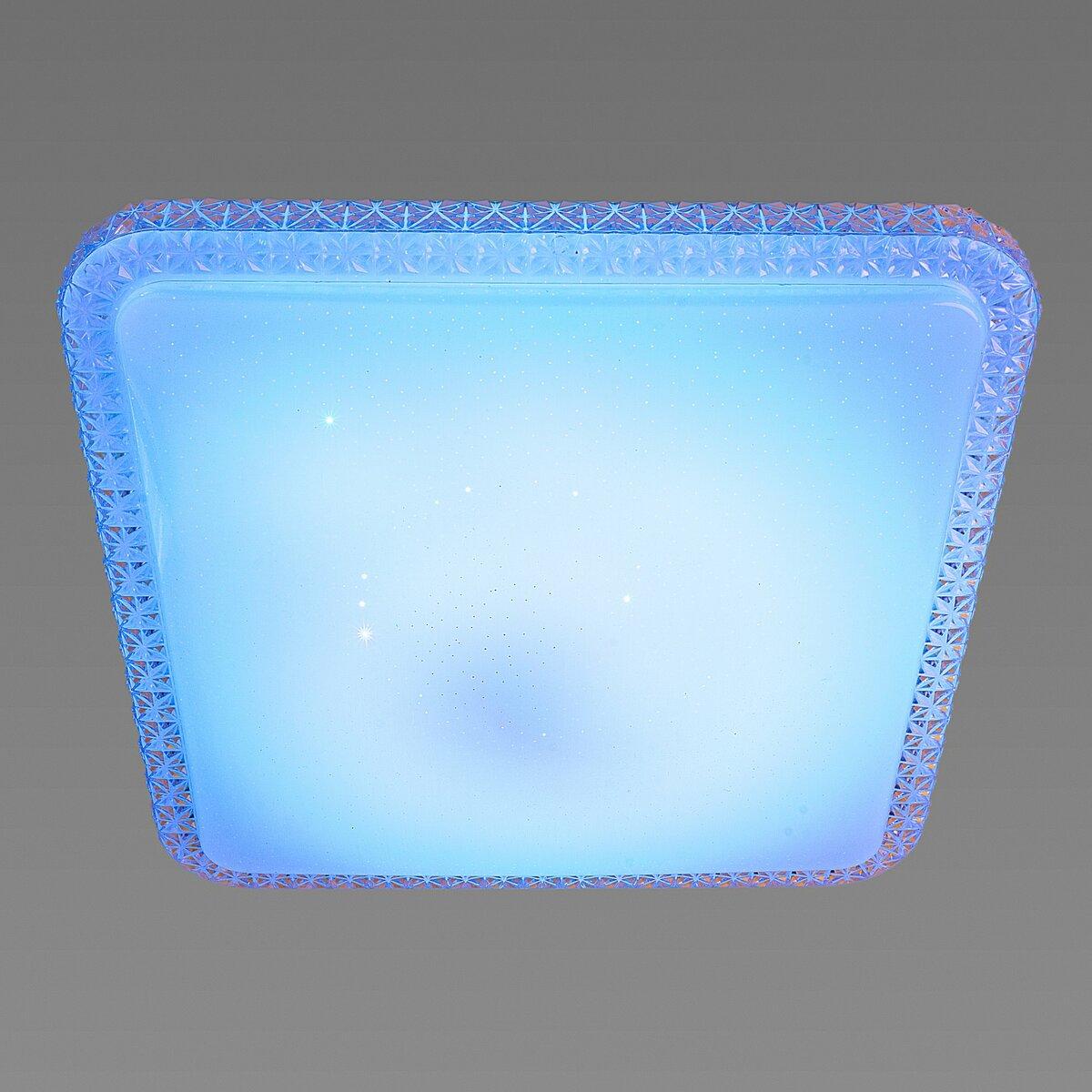 Люстра светодиодная Sirius квадратная 96W 3000-6500К с RGB Белый (GLX-8225-450 96W Clear RGB) - фото 3