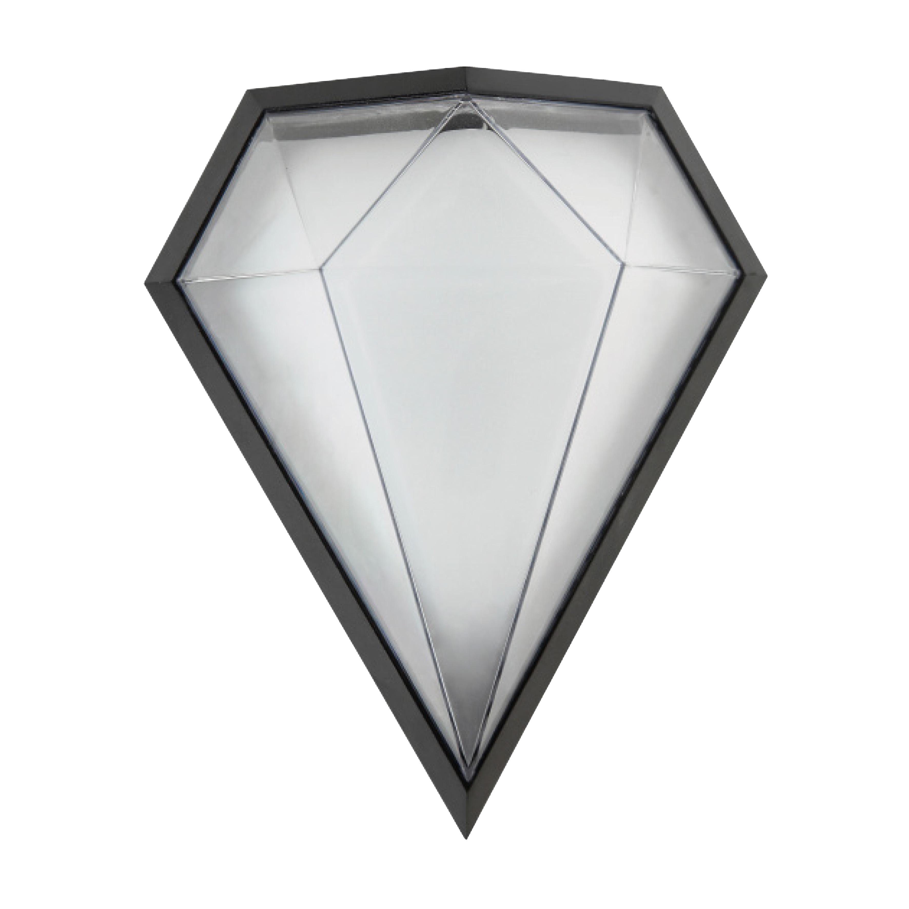 Світильник настінний фасадний HOROZ ELECTRIC CARAT 12W LED 4200K нейтральне світло Чорний