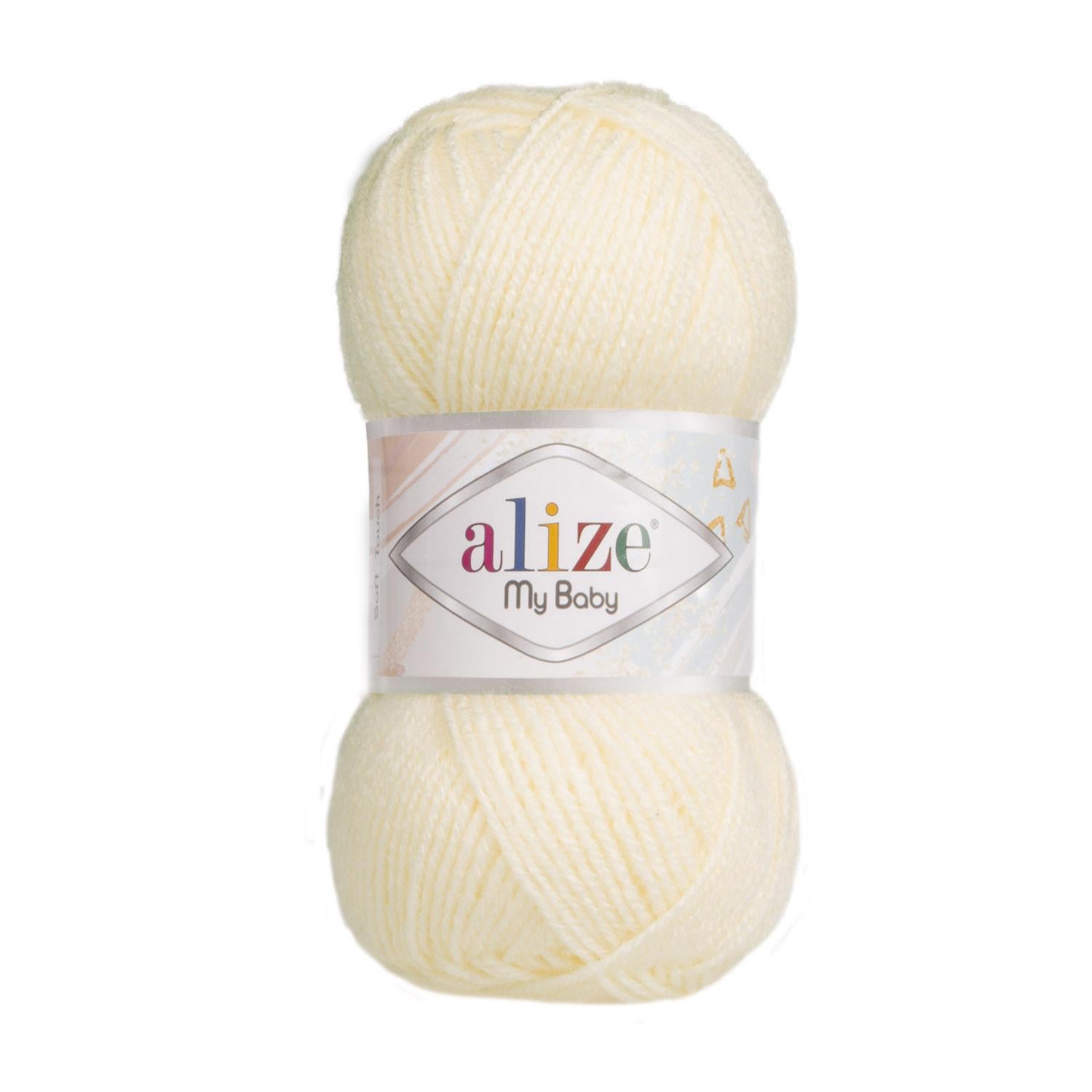 Пряжа Alize My Baby 01 Крем (6113)