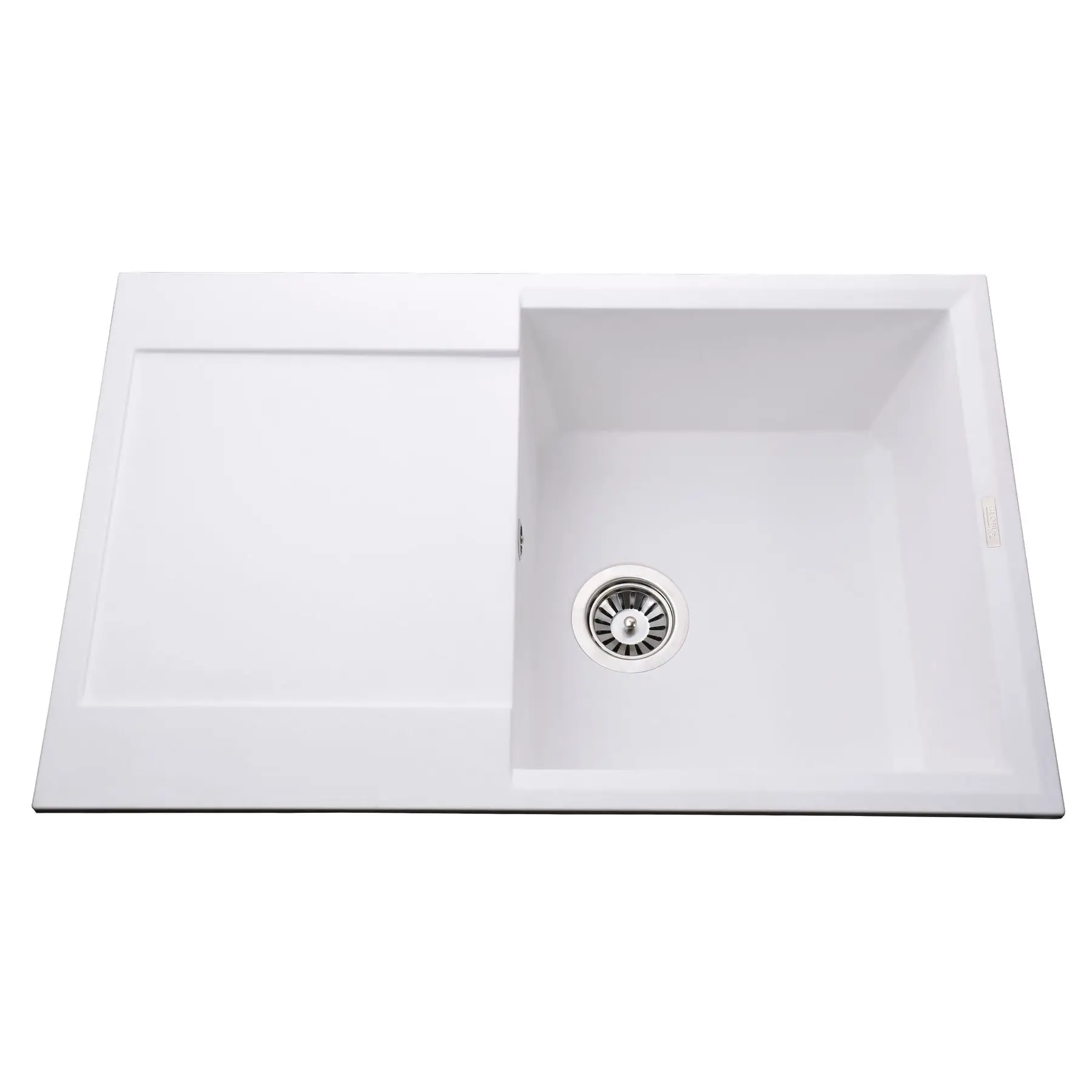 Мойка гранитная Globus Lux KOMO А0007 790х500 мм Белый (GSR-00008228)